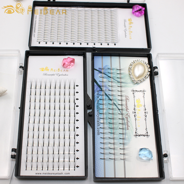 Russian pre fans volume eyelash extensions clusters length 18mm  from factory in china